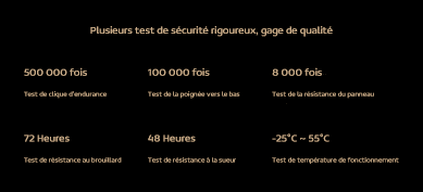 Divers tests réalisés