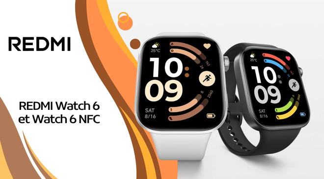 REDMI Watch 6 et Watch 6 NFC : Xiaomi muscle sa montre connectée accessible à l’international