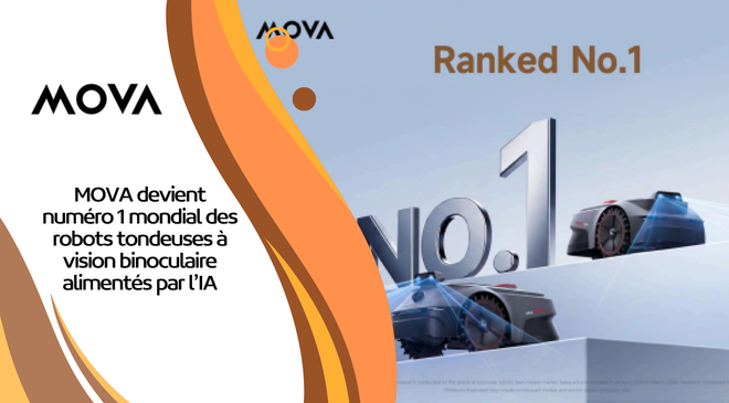 MOVA devient numéro 1 mondial des robots tondeuses à vision binoculaire alimentés par l’IA