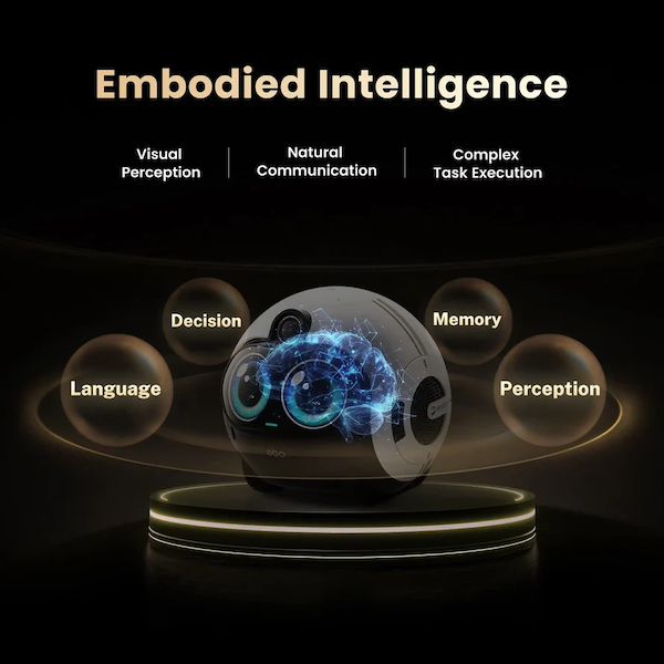 Enabot EBO Max FamilyBot : un robot familial mobile qui veut veiller sur toute la maison